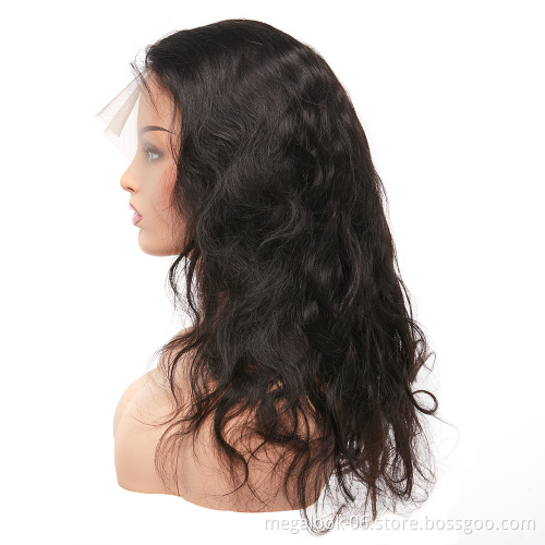 20 Inches 30 Inches Body Wave Raw Unprocessed Indian Remy Virgin Human Hair Perruque Full Lace Wig